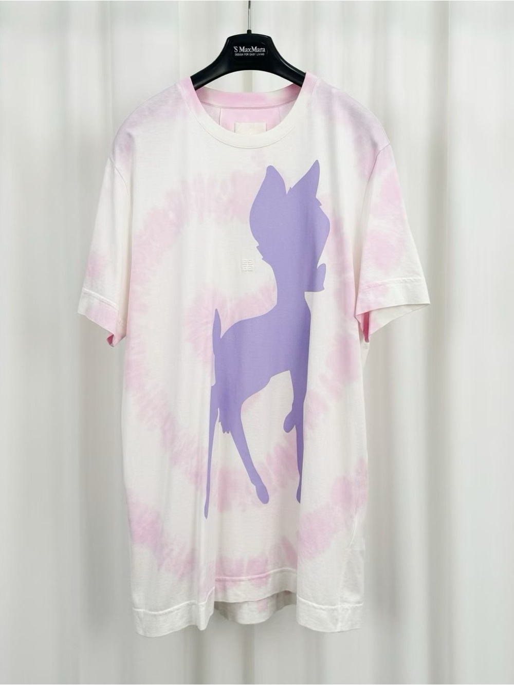 🚩steal Givenchy White with Pink Tie-Dye and Lavender Graphic Tee